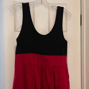 Black and red a line dress from express